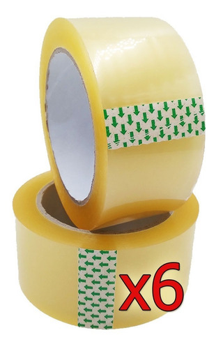 Imagen 1 de 10 de Pack Cinta Embalaje Adhesiva Transparente 45 X 90mt X6u Dw