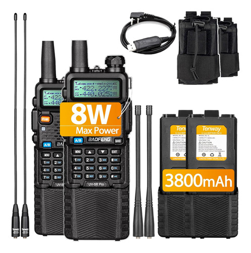 Uv-5r Pro Radio De Jamón De Dos Vías Vhf/uhf Walkie Talkie C