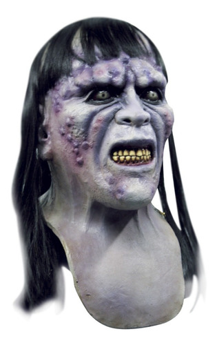 Máscara De Bruja Aida Terrorífica Muerte Terror Halloween Color Morado