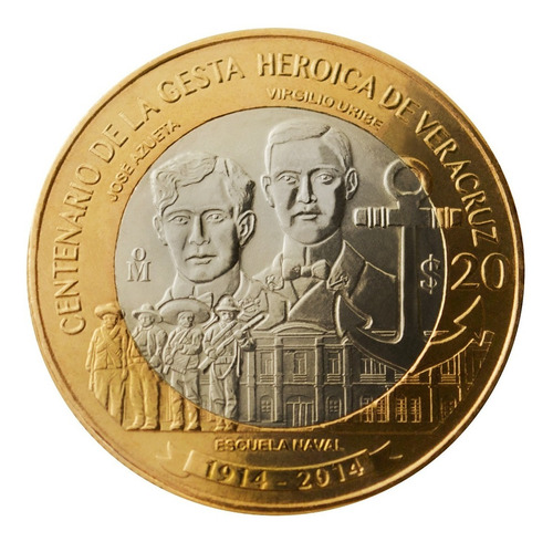 Moneda De 20 Pesos De La Gesta Heroica De Veracruz