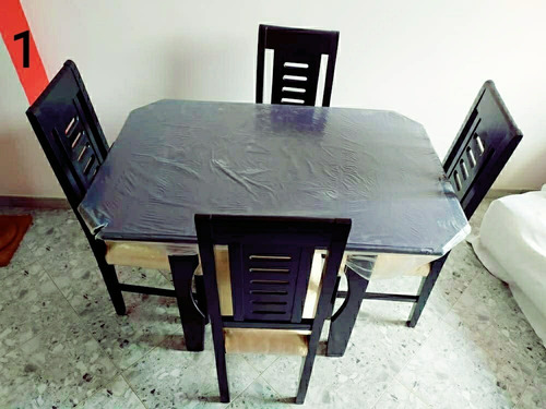 Juego De Comedor 4 Puestos De Madera  D M F  Moderno  Nuevo 