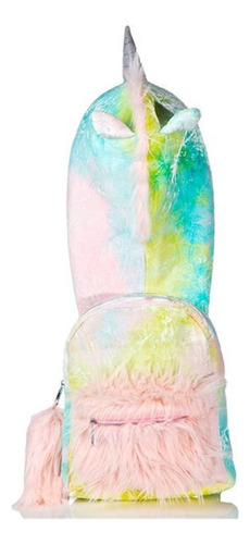 Mochila Con Capucha De Unicornio De Felpa Tie-dye Sugar Baby