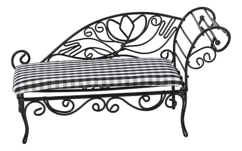 Cama Miniatura Dollhouse 1:12 Muebles De Hierro Diván De Hie