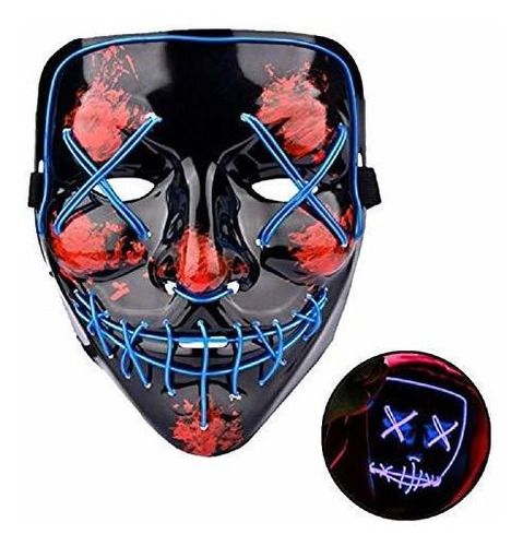 Himine Halloween Mask Cosplay Led Light Up Purge Mask Para F