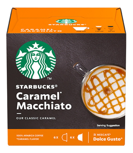 Imagen 1 de 8 de Capsulas Cafe Starbucks Caramel Macchiato Dolce Gusto 