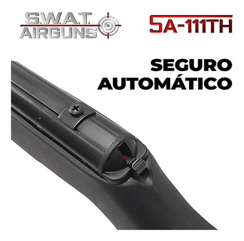 Imagen 3 de 10 de Rifle Aire Comprimido Swat Airguns Sa111th Funda Hollow Caza