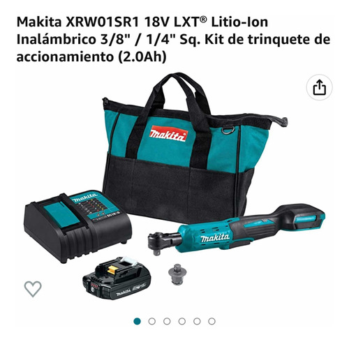 Matraca Makita Inalámbrica  3/8 Convertible A 1/4