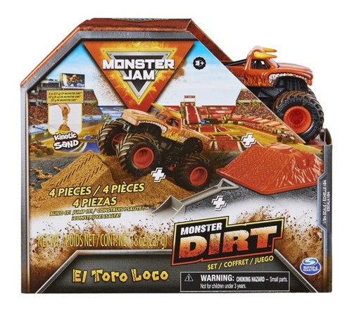 Juguete Vehículo Monster Jam Dirt El Toro Loco Spin Master