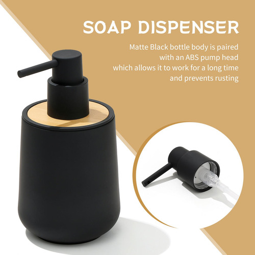 Juego De Accesorios De Baño De 4 Piezas, Juego De Negro