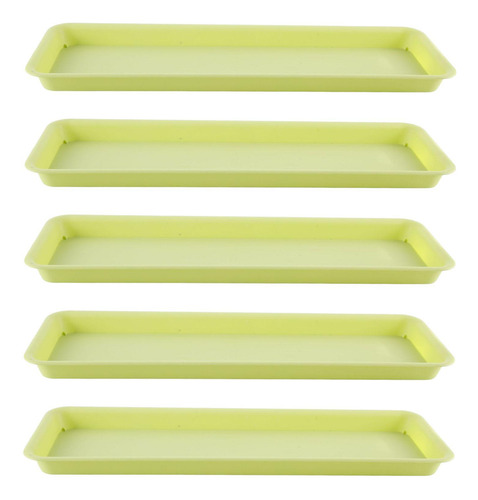 5x Platillos Plantadores Bandejas Compactas Verde