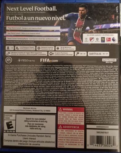 Fifa 21 Next Level Edition Electronic Arts Ps5 Físico (Usado)