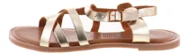 Comprar Sandalias De Piso Huarache Tiras Cruzadas Casuales Mujer Elo