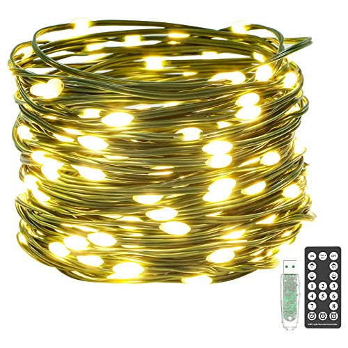 39 Pies De Luces De Hadas Alambre De Goma Usb, Cable Ve...