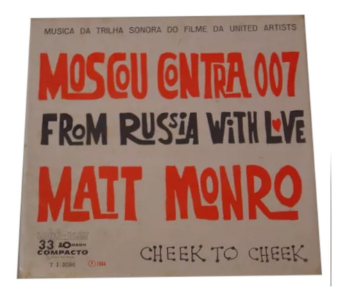 Matt Monro 1964 Cheek To Cheek Compacto Vinil ..