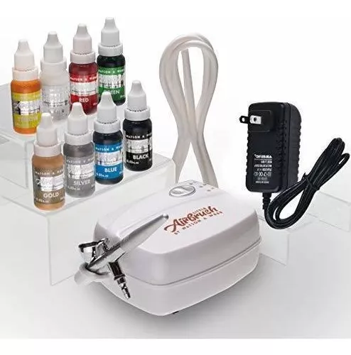 Airbrush Cake Decorating Kit Watson and Webb Airbrushing System for Baking with 8 Colors