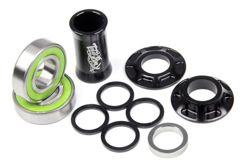 Imagen 1 de 7 de Caja Pedalera Total Bmx Mid 19mm ¡linea Profesional! Negra