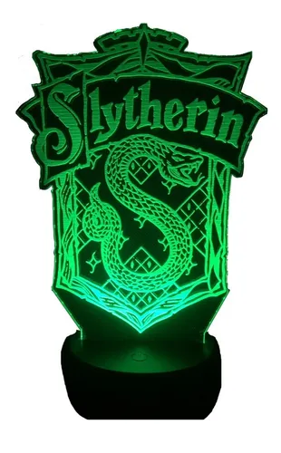comprar Lampara Ilusión 3d  Slytherin (harry Potter)+control Remoto
