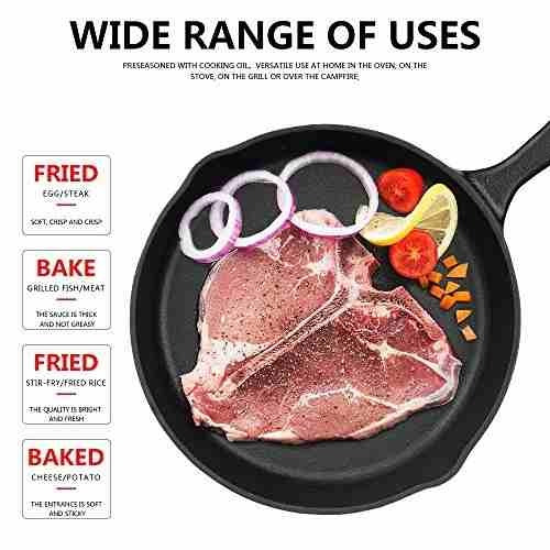 Imagen 2 de 7 de Sartén De Hierro Fundido Kookantage Utensilios De Cocina Pre