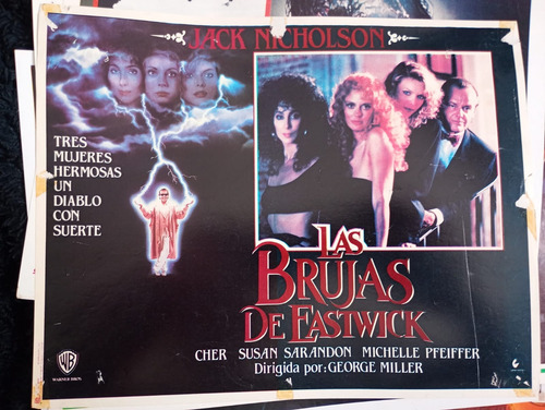 Cartel De Cine Las Brujas De Eastwick (1987) (Usado)