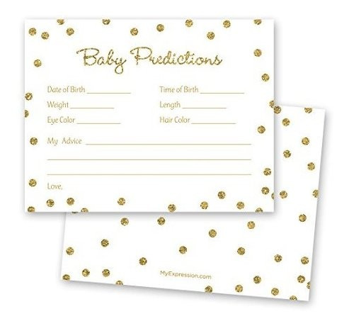 48 cnt Oro Glitter Graphic Dots  tarjetas De Predicción Par