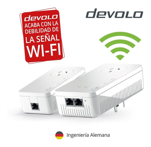 Adaptador powerline Devolo dLAN 1200+ WiFi ac blanco 196V/250V