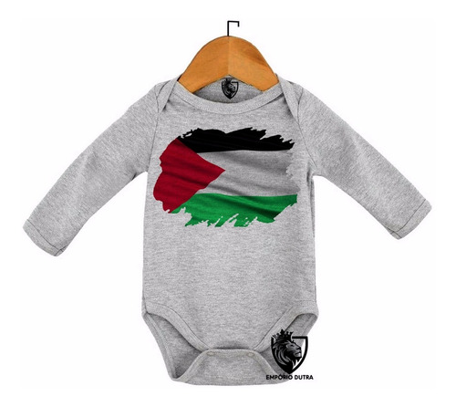 Body Bebê Criança Roupa Nenê Bandeira Palestina
