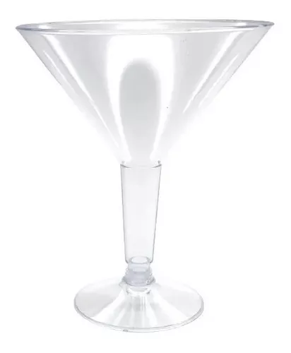 100 Copas Martini Plástico Duro Acrilico Desechable