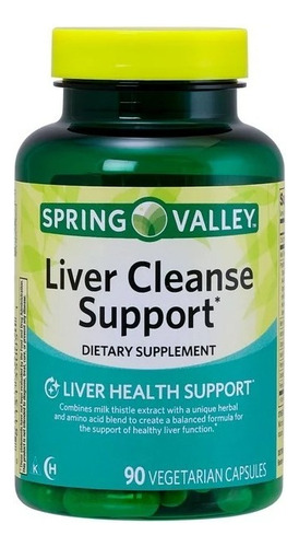 Spring Valley Detox & Cleanse Support C/90 cápsulas Veg Eua Sabor S/sabor