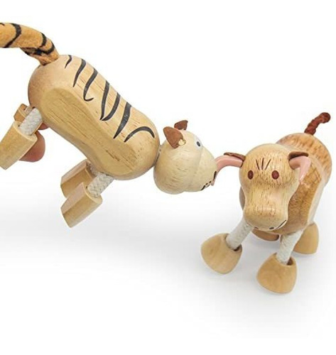 Flexible Wooden Farm Juguetes Animales Divertidos Y 89hrq