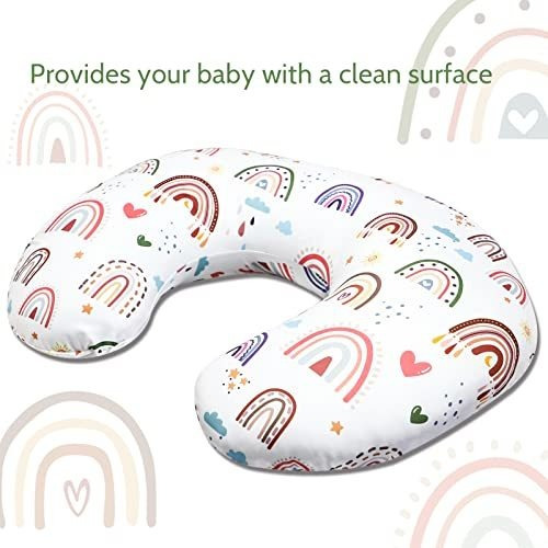 Funda Almohada Lactancia Arcoíris, Bebé Niñas, Suave Ajuste