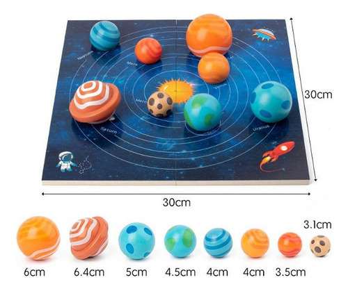 Aprendizaje Rompecabezas Planetas Espaciales Para Niño