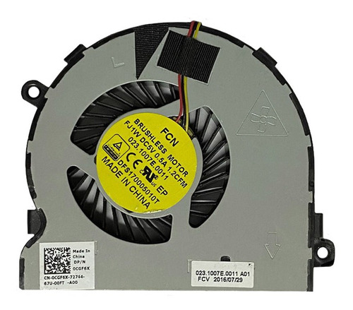 Ventilador Dell Inspiron 15-3562 15-3565 Dfs170005010t P63f