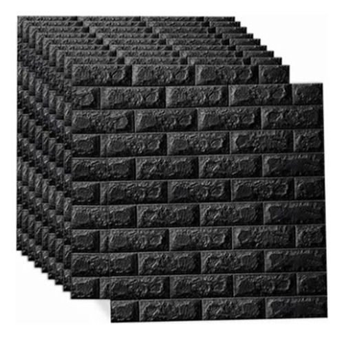 Adesivo De Parede 3d Preto, À Prova D'água, 10 Unidades