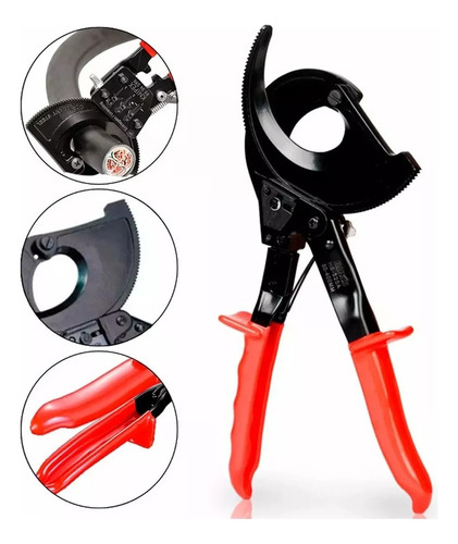 Alicate De Corte Tesoura Catraca Cabos Até 240mm