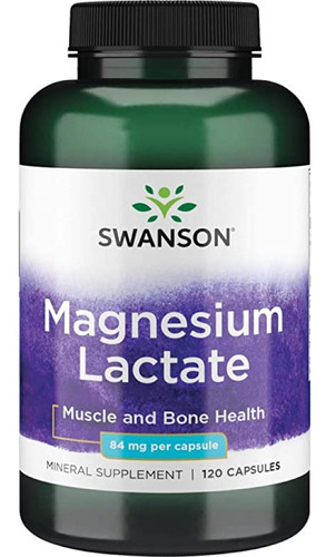 Magnesium Lactate Lactato De Magnesio 120 Cap Sabor No Aplica