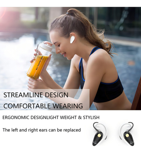 Kendir Auriculares Bluetooth V5.0 Inalámbricos Para Teléfono Celular, 8 Horas De Conversación Con Micrófono Con Cancelación De Ruido, Control De Volumen, Auriculares Manos Libres Para iPhone, Android