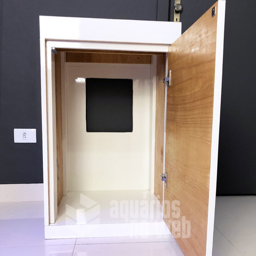Imagem 4 de 8 de Móvel Aquário Cubo De 50cm Com Compensado Naval E Fórmica