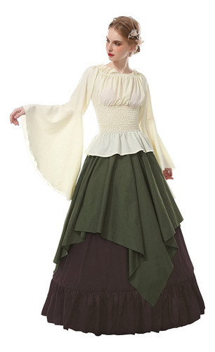 Disfraces De Vestido De Campesina Medieval Talla L