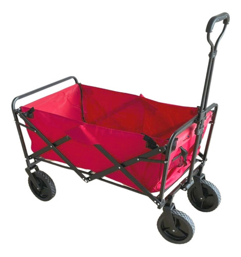 Carrinho Dobrável Camping Articulado 80kg Importway Vermelho