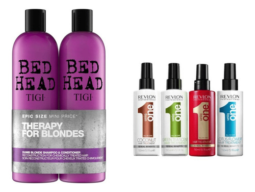 Tigi Bed Head Dumb Blondes Sh + Ac 750ml + One 10 En 1 