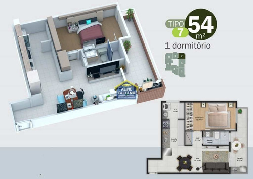 Imagem 22 de 22 de Apartamento 1 Dorm, Vista Mar, Entrada Facilitada! - Vplt004
