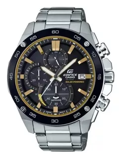 Casio Edificie Tough Solar Chronograph Efs-s500db-1bv Color de la correa Plateado Color del bisel Negro Color del fondo Negro