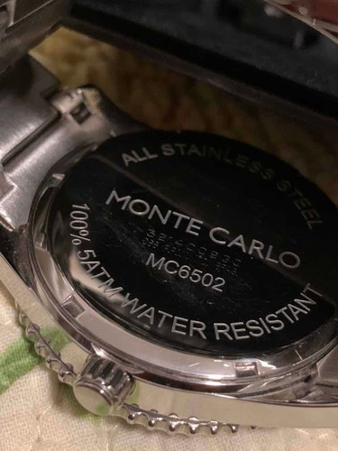 Relógio Monte Carlo Masculino Pulseira Em Aço Prateada