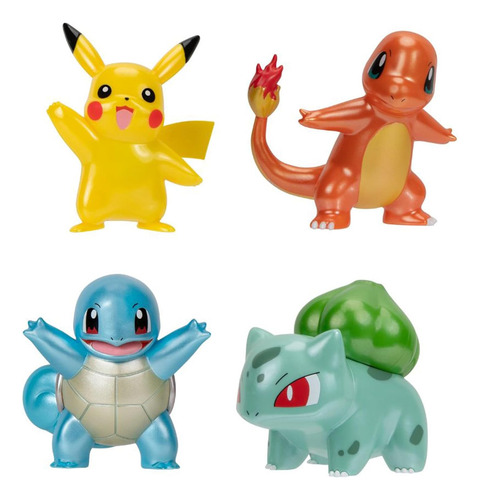 Pokemon Set 4 Figuras De Batalla Charmader Pikachu Y Más