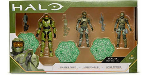 Halo Paquete De 3 Figuras Spartan De 4 Pulgadas  Master