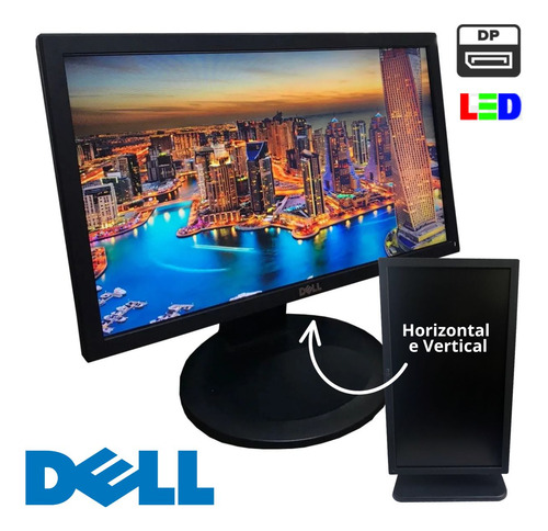 Monitor Dell 19polegadas Displayport Horizontal/vertical Preto (Usado)