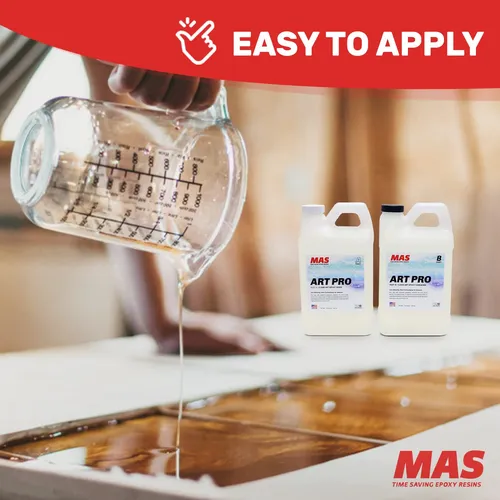 Mas Art Pro Epoxy Resin & Hardener | Two Part Art Resin Fea.