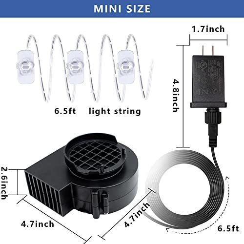 Soplador De Aire Para Inflables 12v 0.8a Con 3 Luces Led -