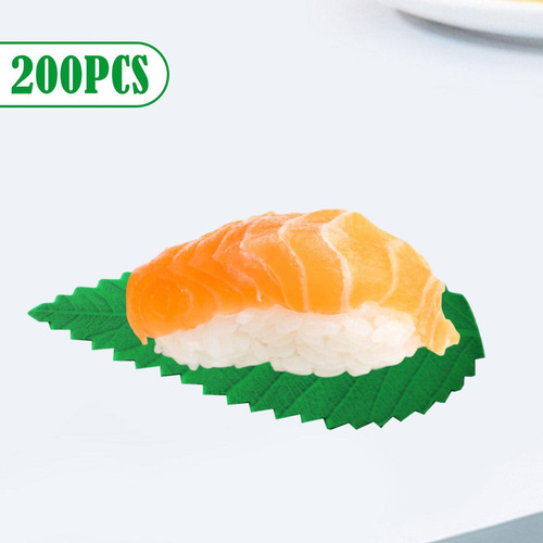 200x Hojas Artificiales, Decoración De Platos Verde Oscuro
