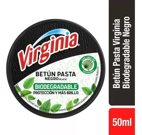 Virginia Betún Pasta Biodegradable Negro 50ml V/a